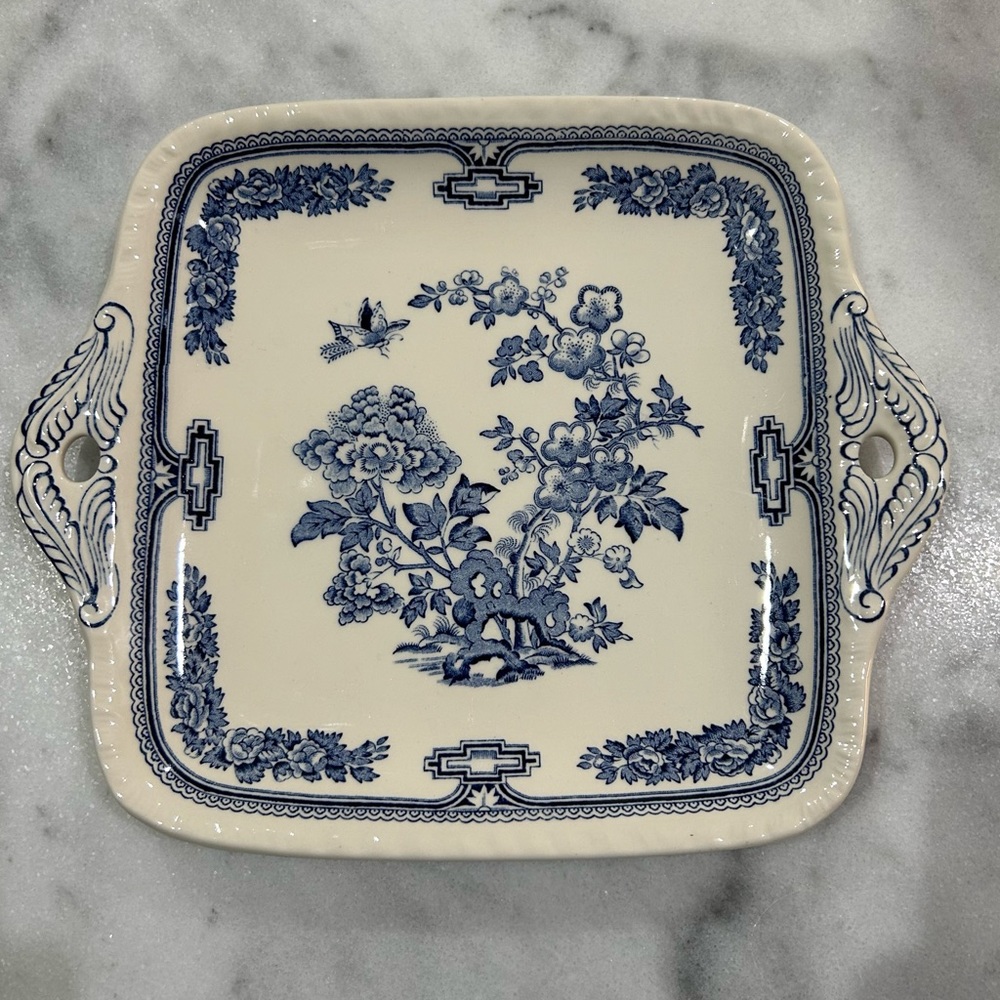 Mason’s ironstone blue and white “Manchu” tray